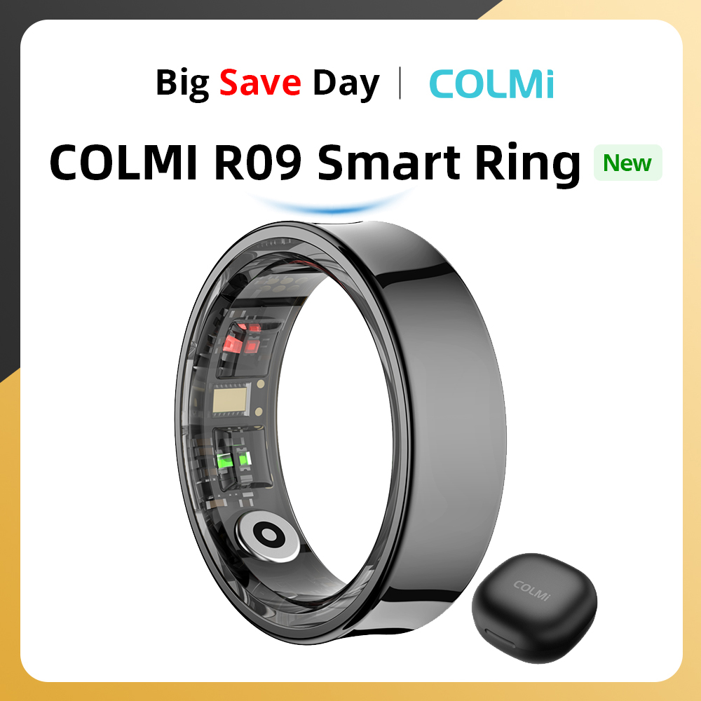 Blood Oxygen Monitor - 2024 COLMI R09 Smart Ring Men
