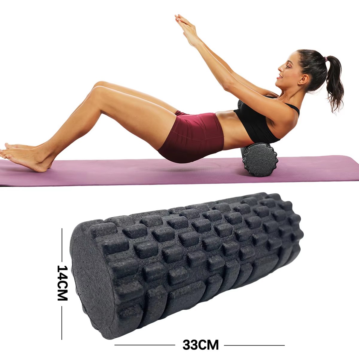 Vibrating Foam Roller - 30/33cm Fitness Foam Roller Yoga Massage