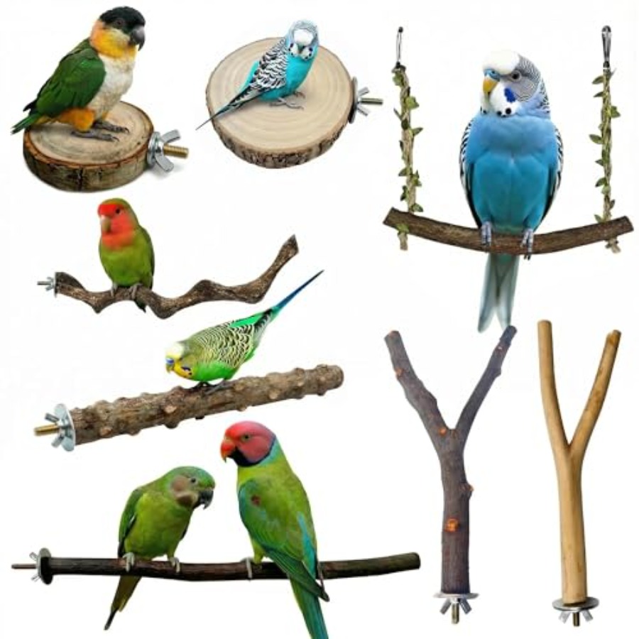 Health & Wellness Tablet Cutter - 8PCS natural wood bird perches for