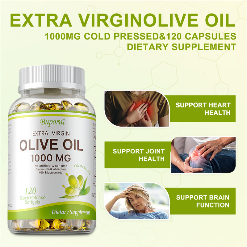 Health Wellness Vitality - Olive Oil Softgel 1000mg - Promotes