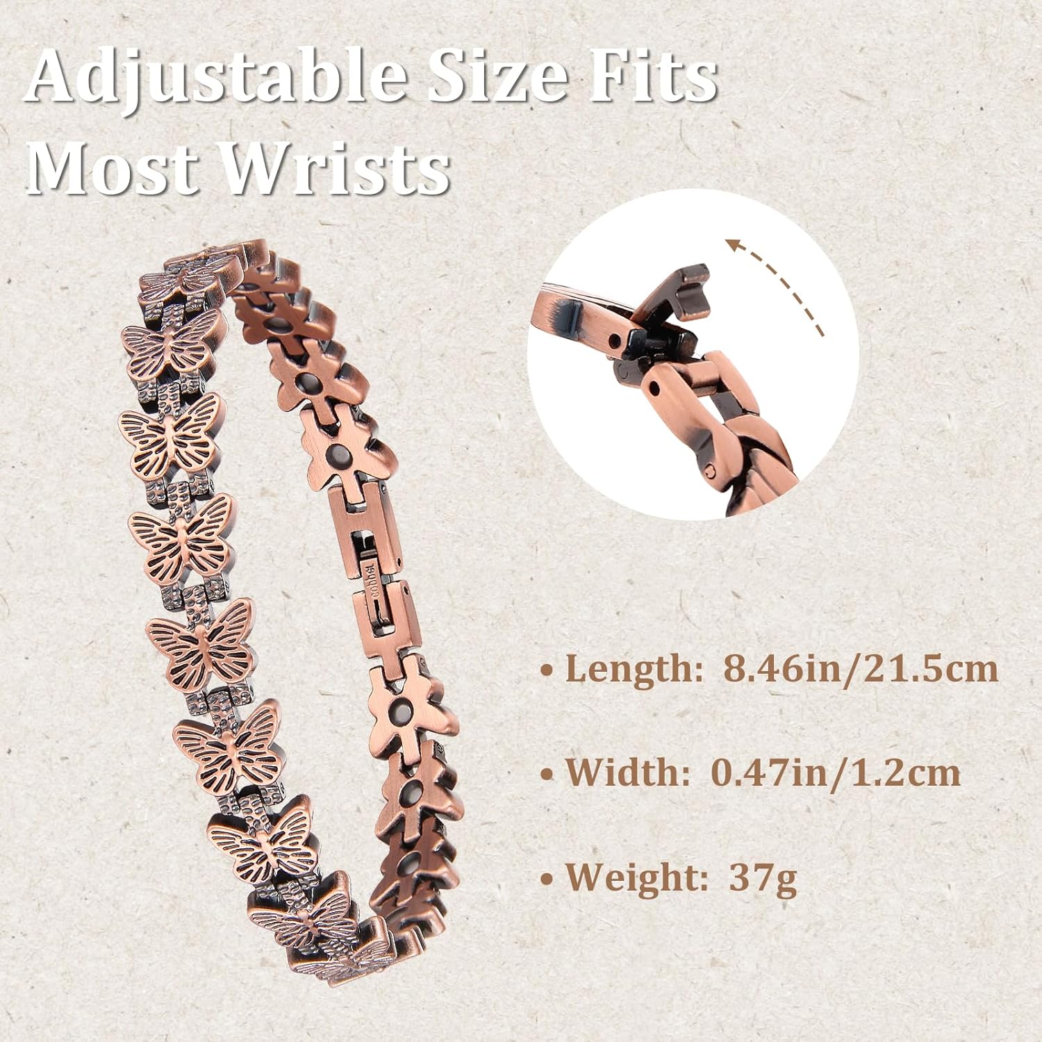 GMOX Premium Copper Magnetic B - Health Wellness Bracelet 评论和价格