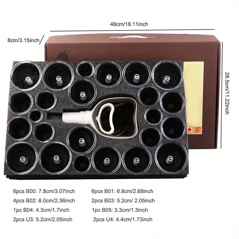 24 Cups Vacuum Cupping Massage - Cupping Therapy Set 评论和价格