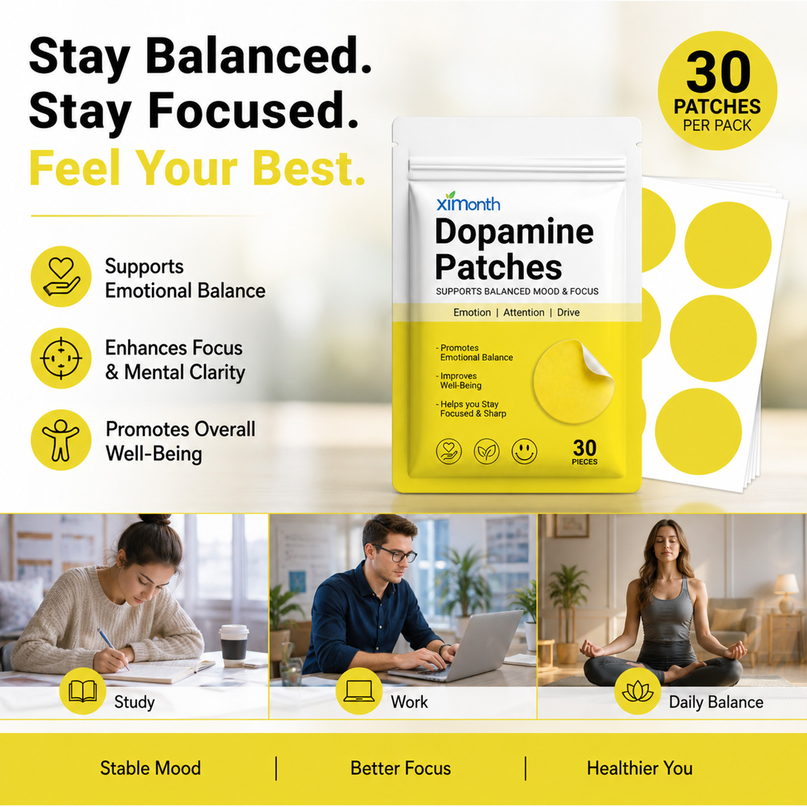 Dopamine Patches Vitality Boos - Health Wellness Vitality 评论和价格