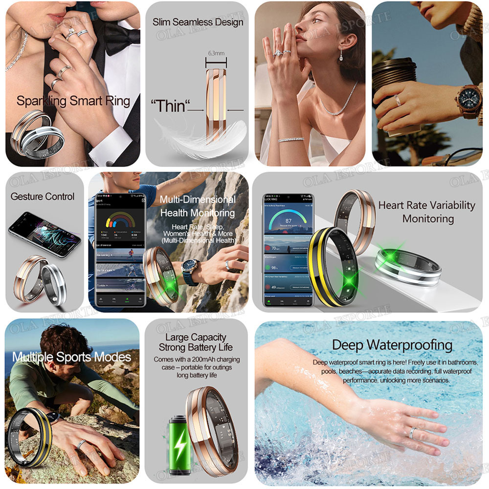 New 6.3mm Thin Smart Ring Heal - Blood Oxygen Monitor 评论和价格
