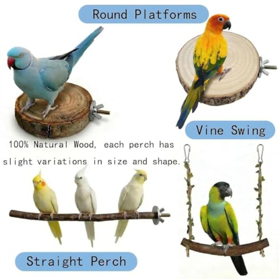 8PCS natural wood bird perches - Health & Wellness Tablet Cutter 评论和价格