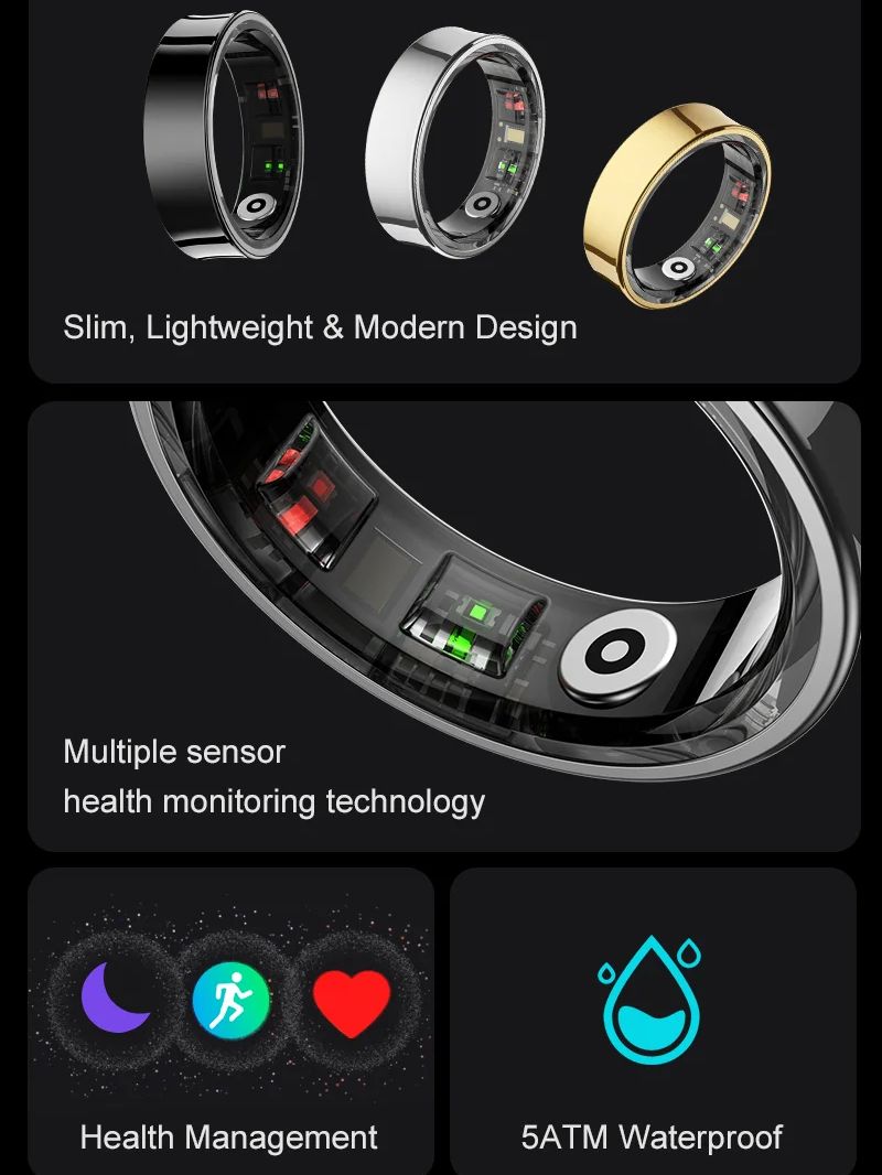 New Smart Ring R09 Health Moni - Blood Oxygen Monitor 评论和价格